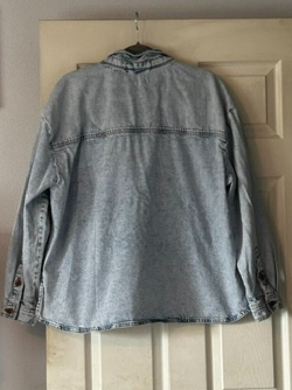 Preowned Pilcro Regenerative Cotton Denim Popover Shirt - Large - Picture 5 of 7